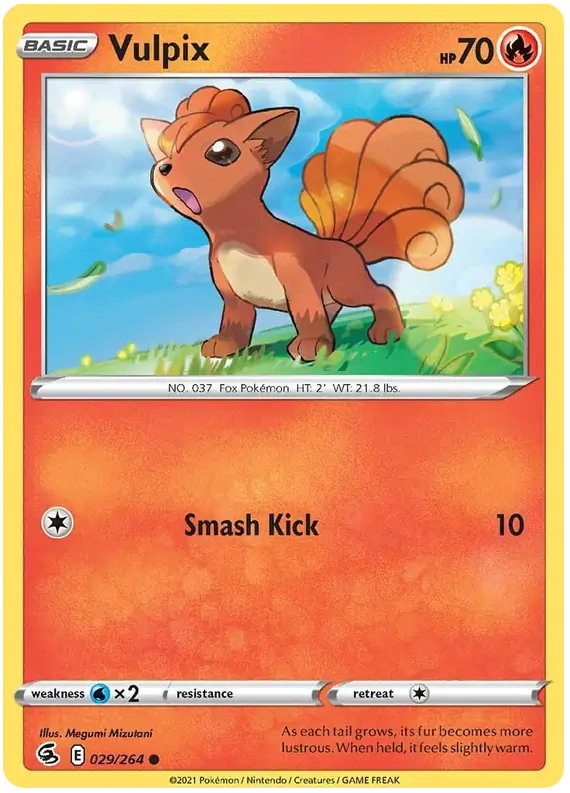 Vulpix Pokemon card from Fusion Strike