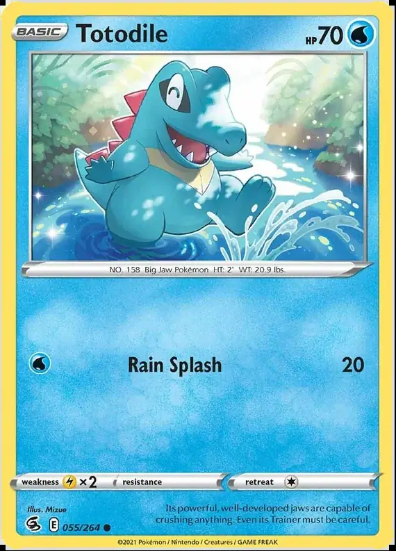 Totodile Pokemon card from Fusion Strike