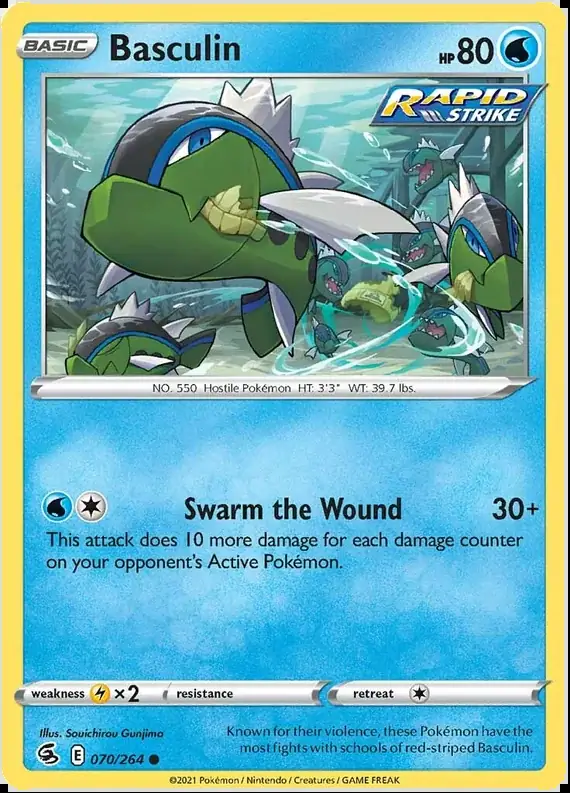 Basculin Pokemon card from Fusion Strike