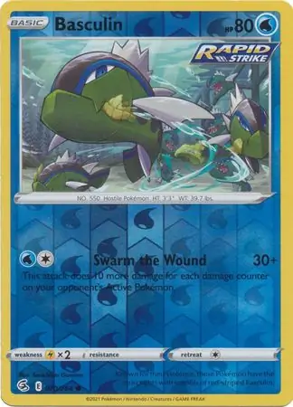 Basculin Reverse Holo Pokemon card from Fusion Strike