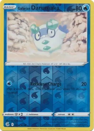 Galarian Darumaka Reverse Holo Pokemon card from Fusion Strike