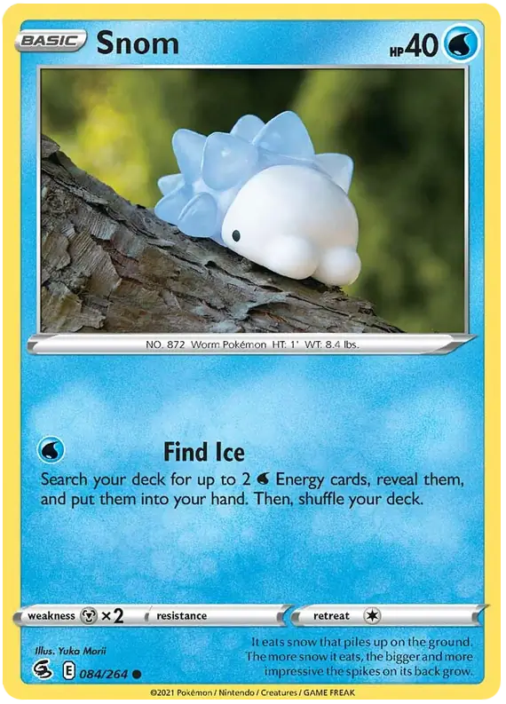 Snom Pokemon card from Fusion Strike