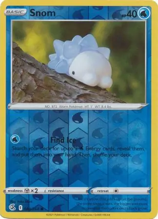 Snom Reverse Holo Pokemon card from Fusion Strike