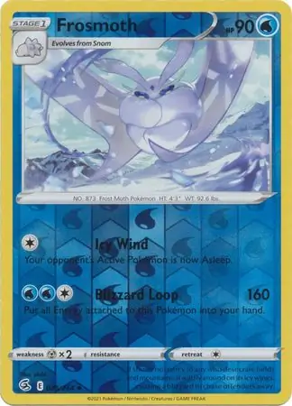 Frosmoth Reverse Holo Pokemon card from Fusion Strike