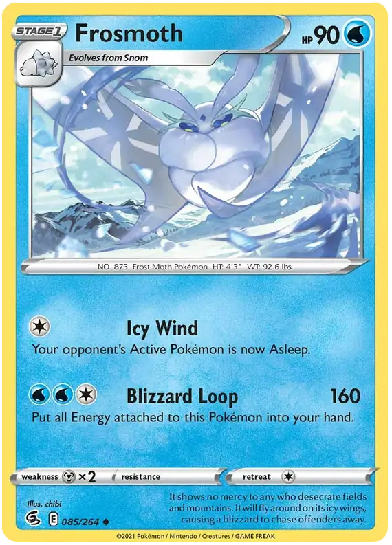 Frostmoth Pokemon card from Fusion Strike