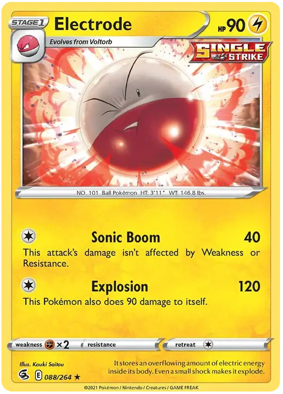 Electrode Pokemon card from Fusion Strike