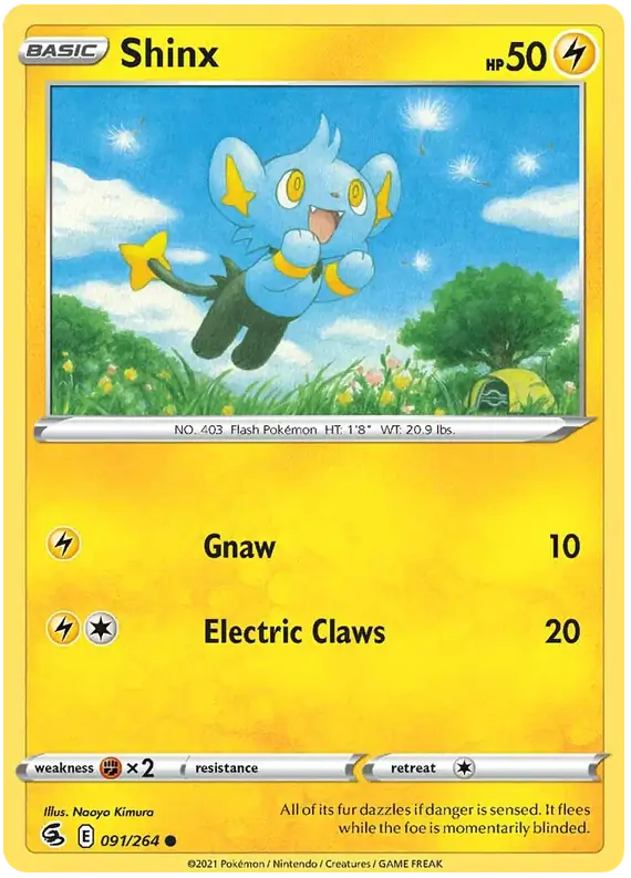 Shinx Pokemon card from Fusion Strike