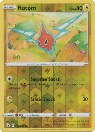 Rotom Reverse Holo Pokemon card from Fusion Strike