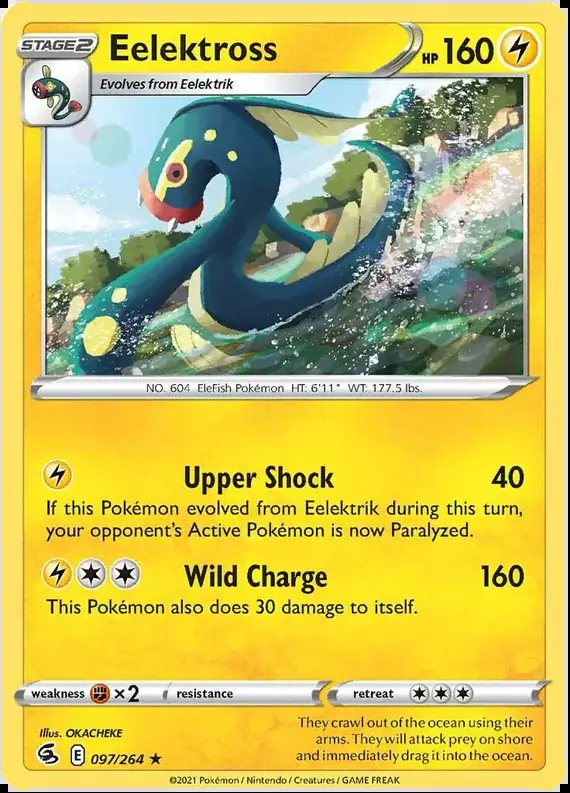 Eelektross Pokemon card from Fusion Strike