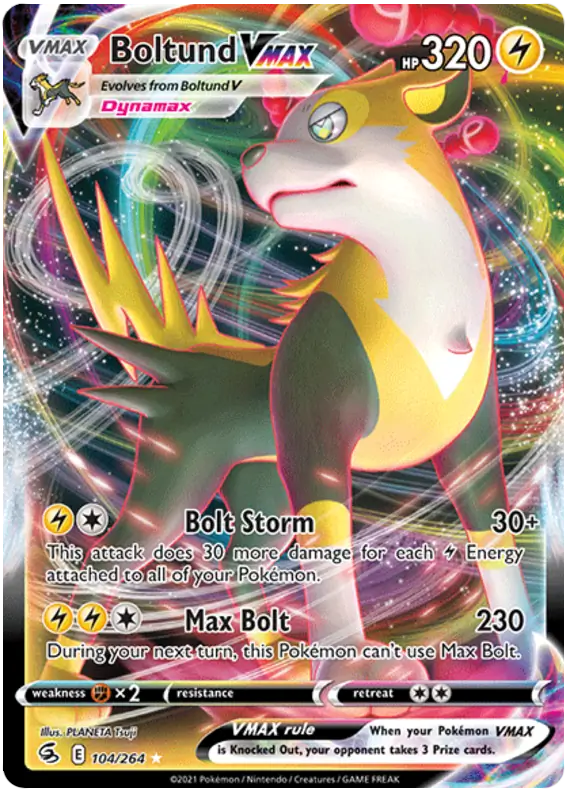 Boltund VMAX Pokemon card from Fusion Strike