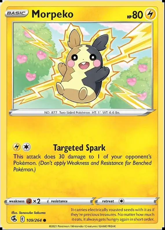 Morpeko Pokemon card from Fusion Strike