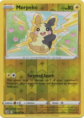 Morpeko Reverse Holo Pokemon card from Fusion Strike