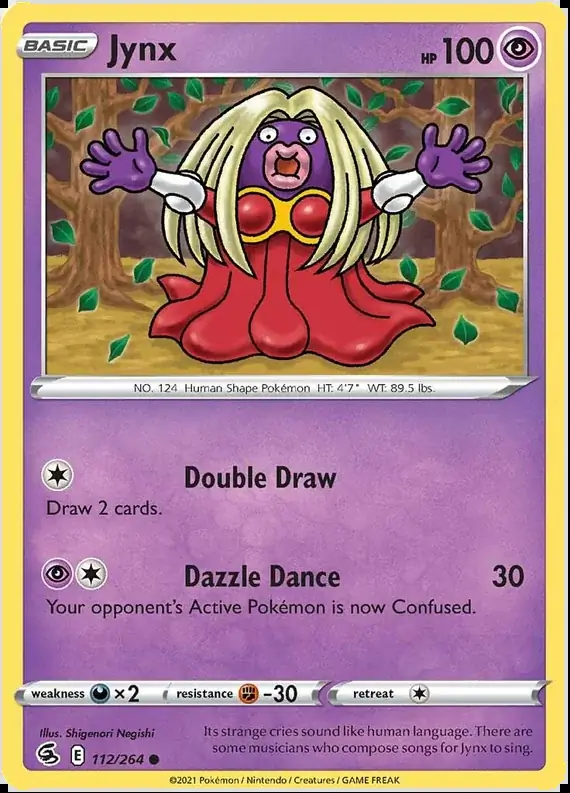 Jynx Pokemon card from Fusion Strike