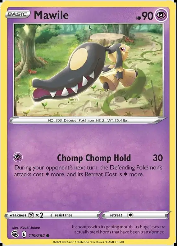 Mawile Pokemon card from Fusion Strike