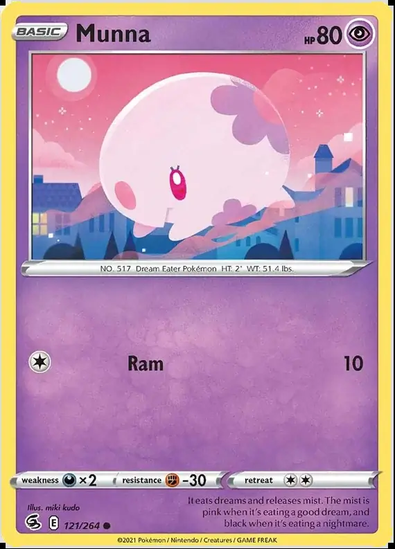Munna Pokemon card from Fusion Strike