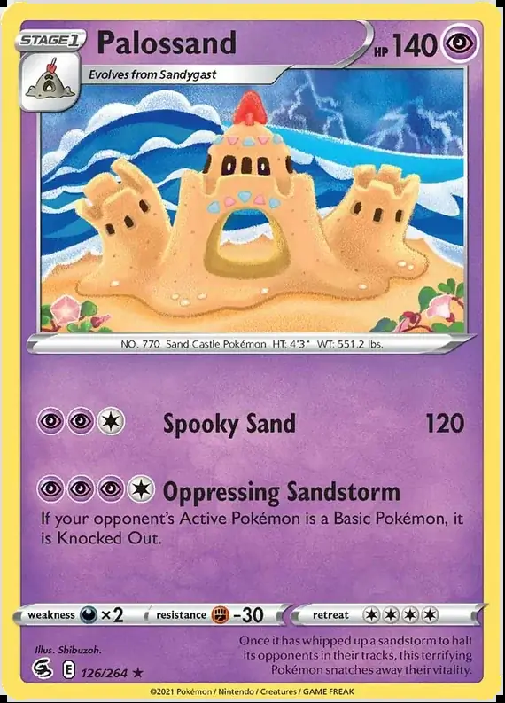 Palossand Pokemon card from Fusion Strike