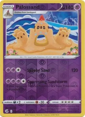 Palossand Reverse Holo Pokemon card from Fusion Strike