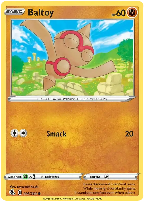 Baltoy Pokemon card from Fusion Strike