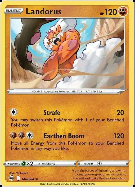 Landorus Pokemon card from Fusion Strike