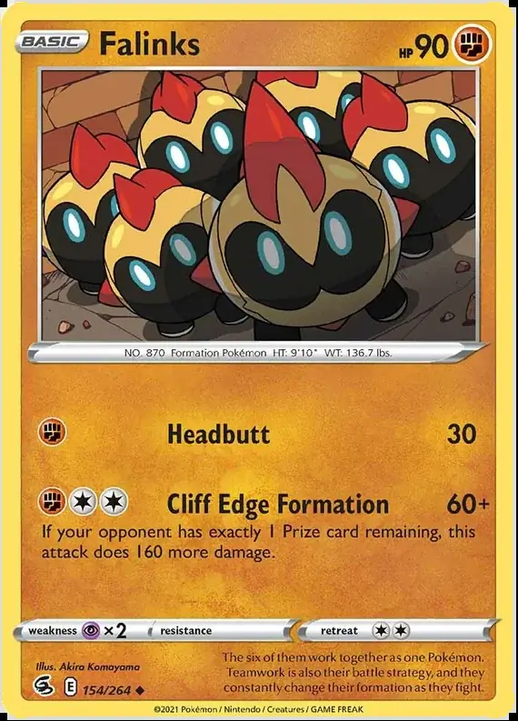 Falinks Pokemon card from Fusion Strike