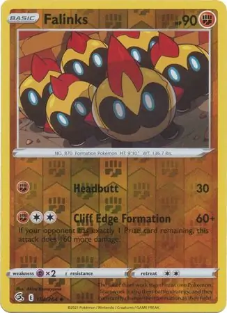 Falinks Reverse Holo Pokemon card from Fusion Strike