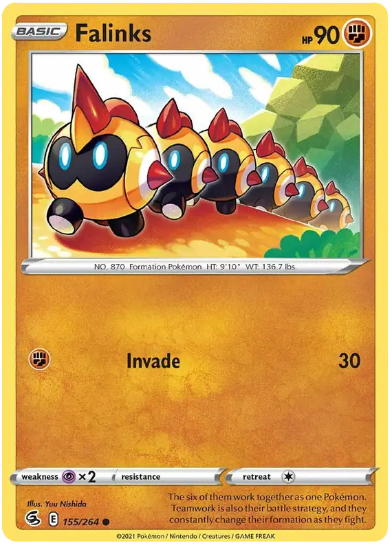 Falinks Pokemon card from Fusion Strike