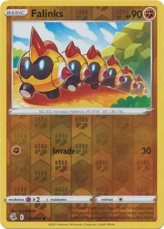 Falinks Reverse Holo Pokemon card from Fusion Strike