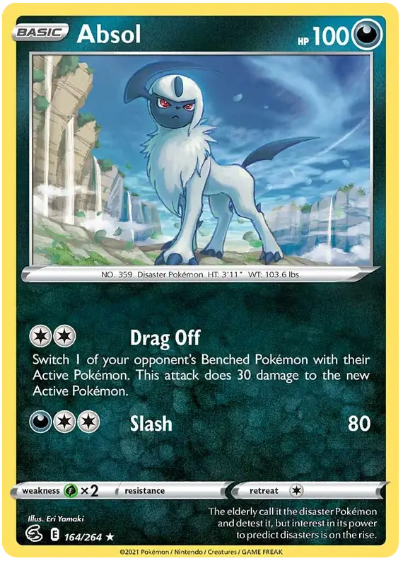 Absol Pokemon card from Fusion Strike