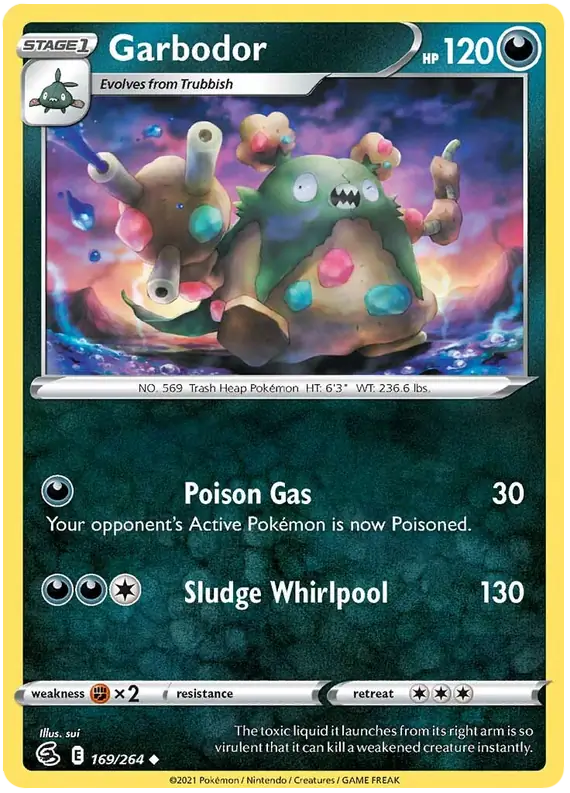 Garbodor Pokemon card from Fusion Strike