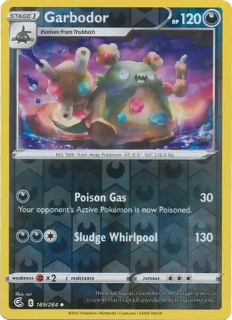 Garbodor Reverse Holo Pokemon card from Fusion Strike
