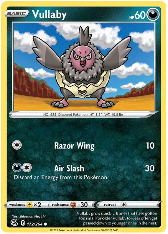 Vullaby Pokemon card from Fusion Strike