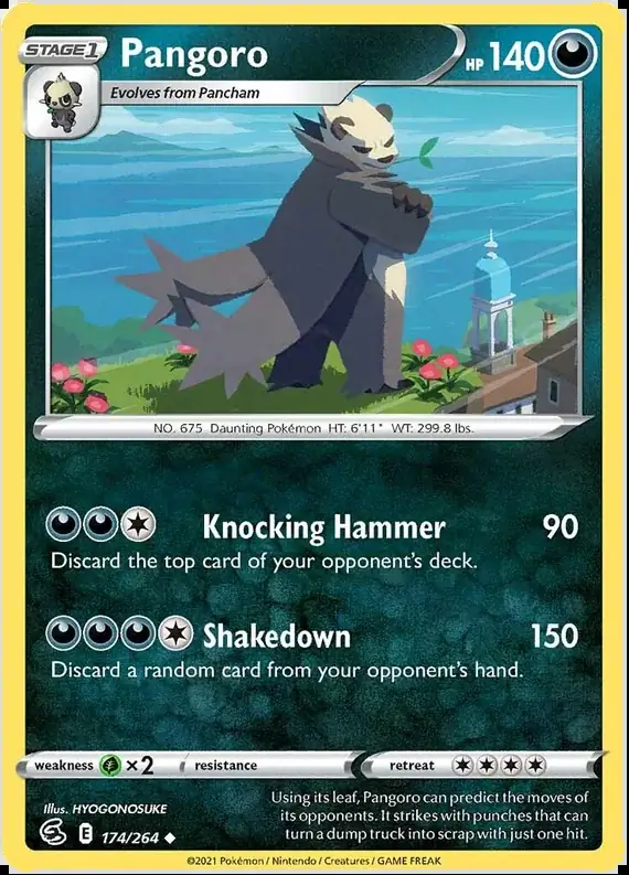 Pangoro Pokemon card from Fusion Strike