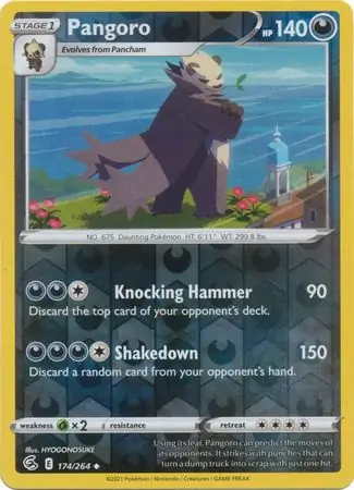 Pangoro Reverse Holo Pokemon card from Fusion Strike