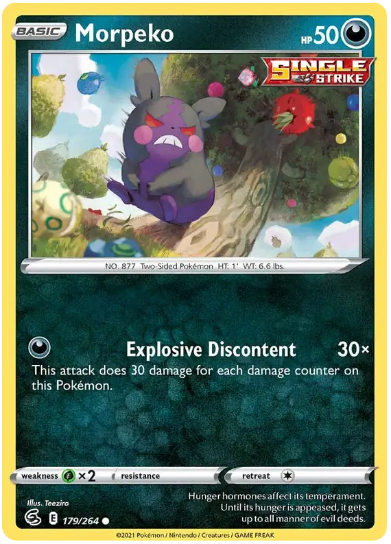 Morpeko Pokemon card from Fusion Strike