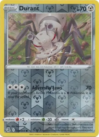 Durant Reverse Holo Pokemon card from Fusion Strike