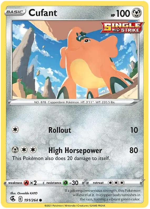 Cufant Pokemon card from Fusion Strike