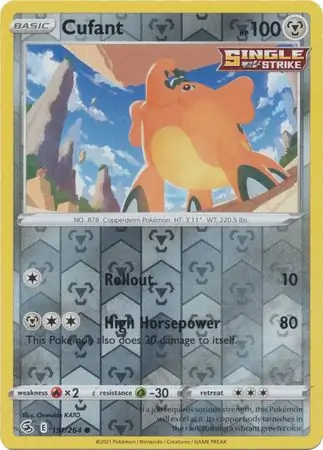 Cufant Reverse Holo Pokemon card from Fusion Strike
