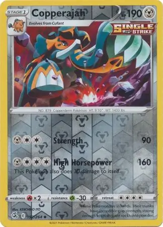 Copperajah Reverse Holo Pokemon card from Fusion Strike