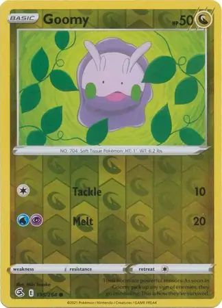 Goomy Reverse Holo Pokemon card from Fusion Strike