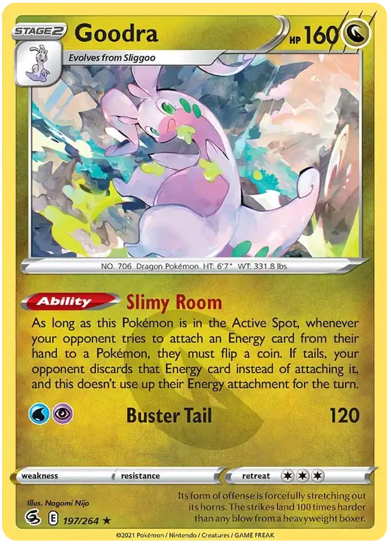 Goodra Pokemon card from Fusion Strike