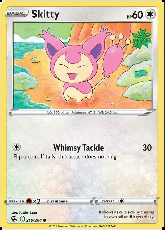 Skitty Pokemon card from Fusion Strike