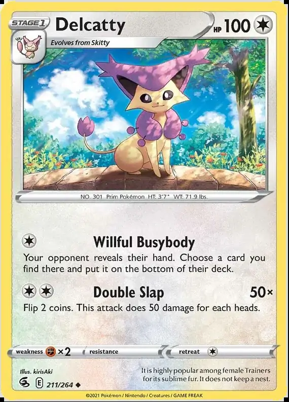 Delcatty Pokemon card from Fusion Strike