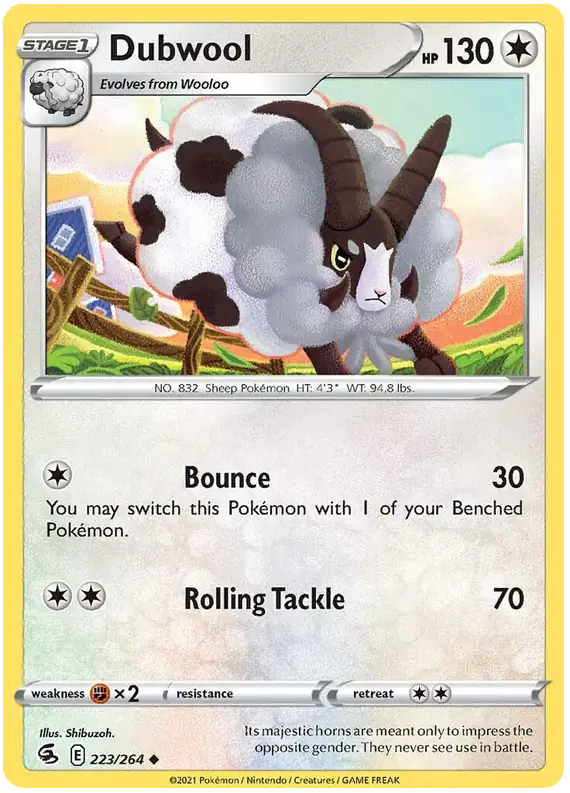 Dubwool Pokemon card from Fusion Strike