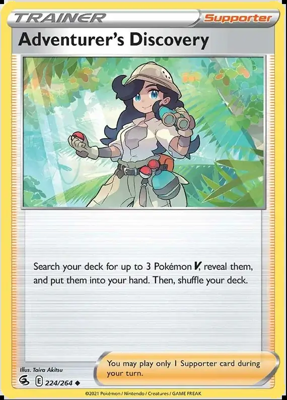 Adventurer's Discovery Pokemon card from Fusion Strike