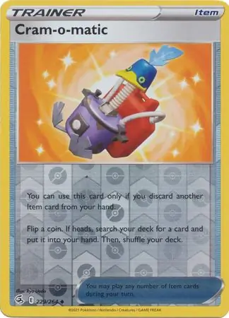Cram-o-matic Reverse Holo Pokemon card from Fusion Strike