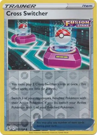 Cross Switcher Reverse Holo Pokemon card from Fusion Strike