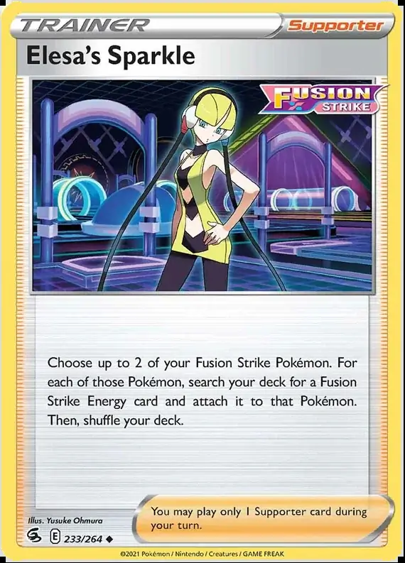 Elesa's Sparkle Pokemon card from Fusion Strike