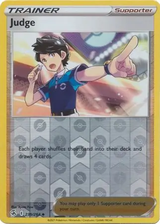 Judge Reverse Holo Pokemon card from Fusion Strike