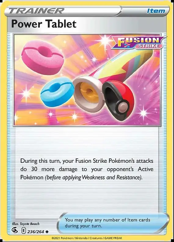 Power Tablet Pokemon card from Fusion Strike