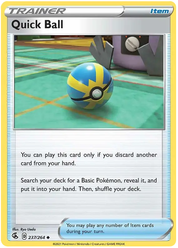 Quick Ball Pokemon card from Fusion Strike